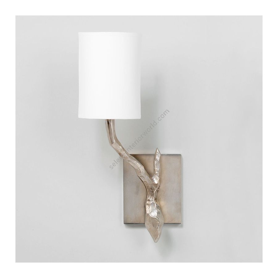 Nickel finish / White Card lampshades / Left position