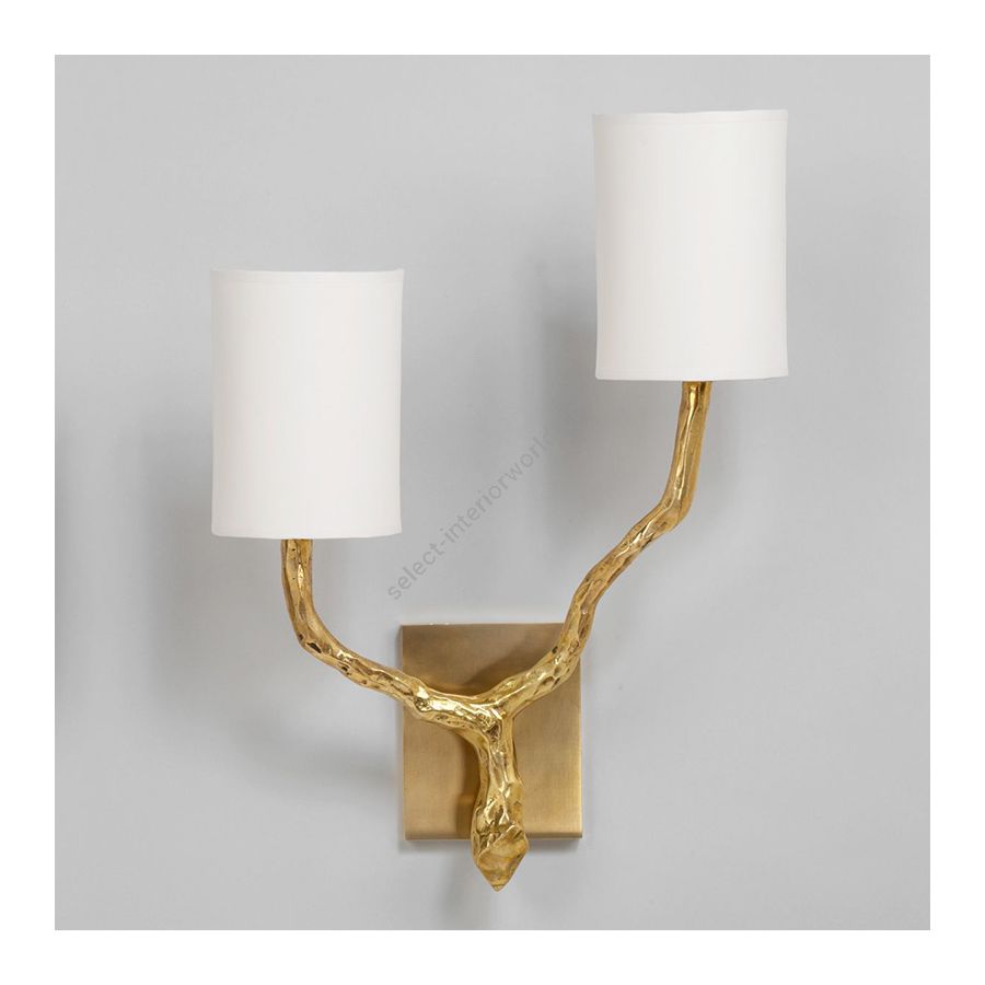 Brass finish / White Card lampshades / Right position