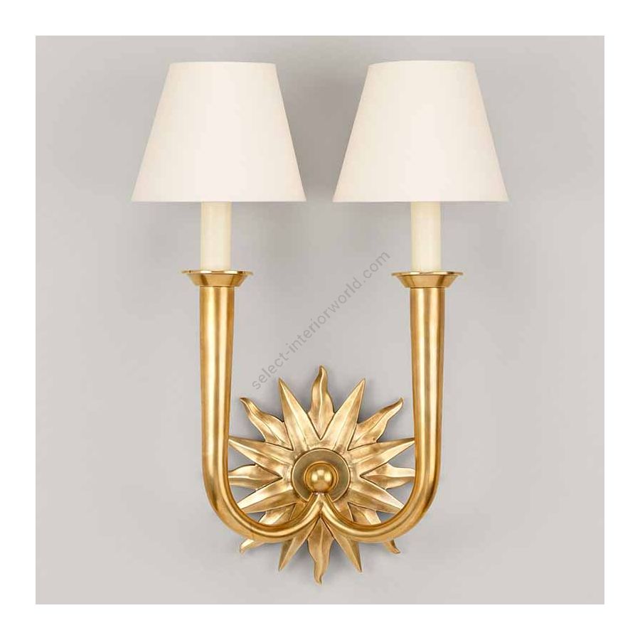 Brass finish / Pale Cream Card lampshades