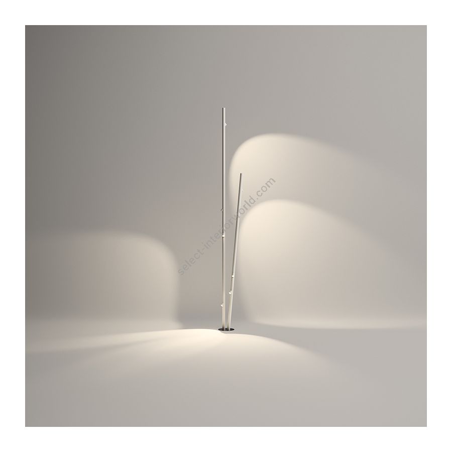 Outdoor floor led lamp / Off-white finish / 7 lights (cm.: 295 x 35 x 28)