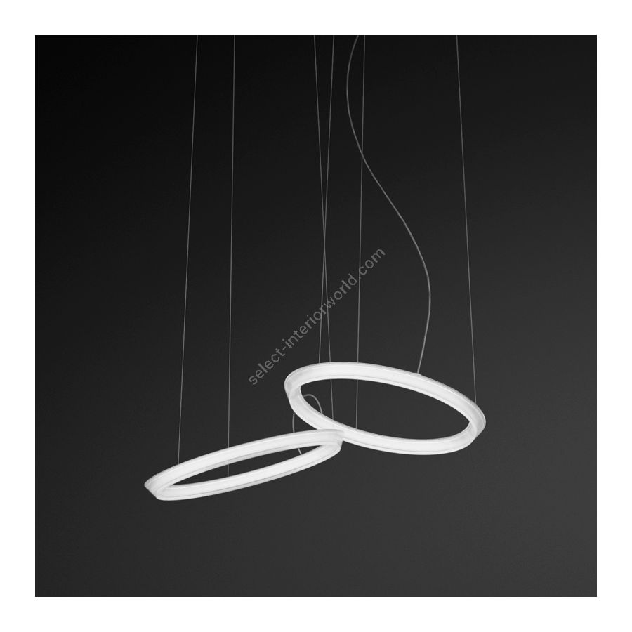 Hanging led lamp / 2 led strip (cm.: max 250 x 89 x 79.5)