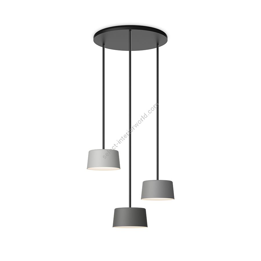 Hanging led lamp / Grey L2, Grey M1, Grey D1 finish / Size - cm.: 122 (H1/12) x 48 x 48