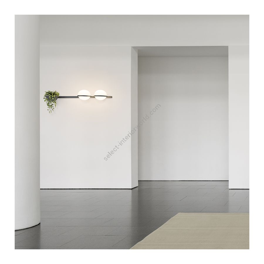 Wall led lamp / Graphite finish / cm.: 22 x 120 x 25