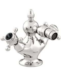 Bronces Mestre / Bidet Fittings / One hole bidet mixer with black porcelain 035021.N00.50