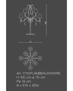 Il Paralume Marina / Table Lamp / 1710/FLAMBEAUX/KR/RS