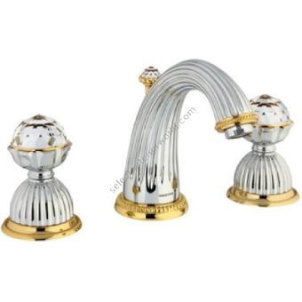 Bronces Mestre / Washbasin Fittings / Three holes basin set with Swarovski crystal 033201.000.52