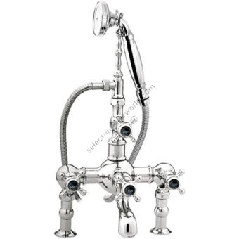 Bronces Mestre / Bath-Shower Fittings / Bath shower set for deck with black porcelain 035011.N00.50