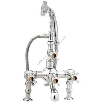Bronces Mestre / Bath-Shower Fittings / Bath shower set for deck with tiger eye stone 035011.TG0.50