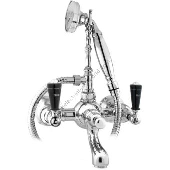 Bronces Mestre / Bath-Shower Fittings / Bath shower set with black porcelain 035018.MN0.50
