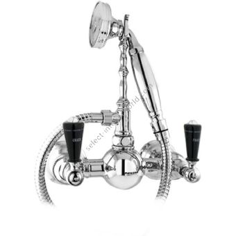 Bronces Mestre / Bath-Shower Fittings / Shower mixer with black porcelain 035019.MN0.50