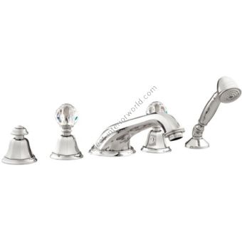 Bronces Mestre / Bath-Shower Fittings / Five holes bath set with Swarovski crystal 038116.000.50