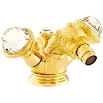 Bronces Mestre / Bidet Fittings / One hole bidet mixer with Swarovski crystal 039225.E00.00