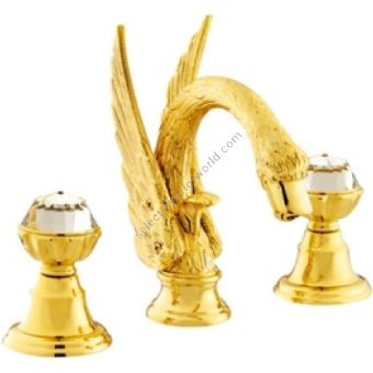 Bronces Mestre / Washbasin Fittings / Three holes basin set with Swarovski crystal 039242.A00.00