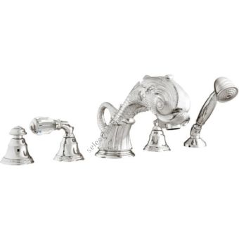 Bronces Mestre / Bath-Shower Fittings / Five holes bath set with Swarovski crystal 039616.A00.50