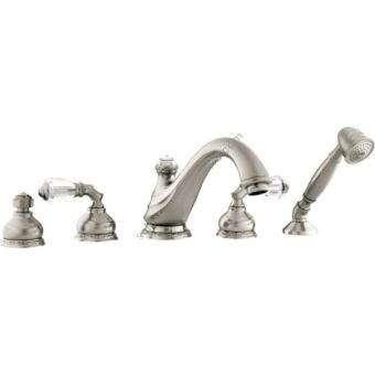 Bronces Mestre / Bath-Shower Fittings / Five holes bath set with Swarovski crystal 041616.A00.62