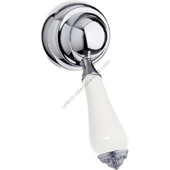 Bronces Mestre / Knobs for Shower Systems / Handle kit for shower system with white porcelain 058047.L00.50
