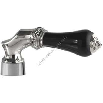 Bronces Mestre / Knobs for Shower Systems / Handle kit for shower system with black porcelain 058545.LN0.50