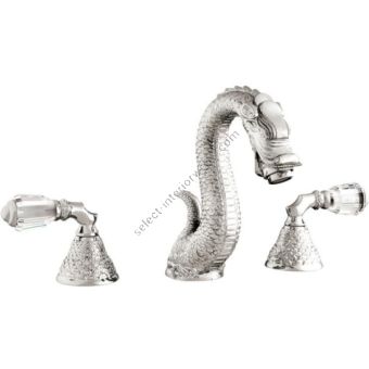 Bronces Mestre / Washbasin Fittings / Three holes basin set with Swarovski crystal 059601.A00.50