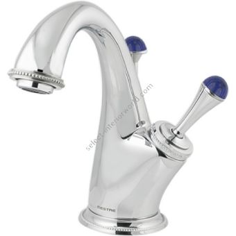 Bronces Mestre / Washbasin Fittings / Basin monolever joystick mixer with lapislazuli stone 073803.LP0.50