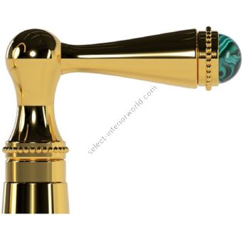 Bronces Mestre / Knobs for Shower Systems / Handle for shower system with malachite stone 073845.ML0.00