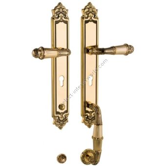 Bronces Mestre / Door Handles / Clasica set with keyhole europrofile 85mm 0J3705.85Y.12