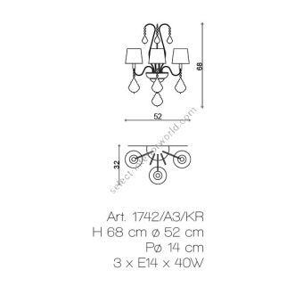 Il Paralume Marina / Wall Lamp / 1742/A3/KR