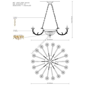 Il Paralume Marina / Chandelier / 2045/CH18