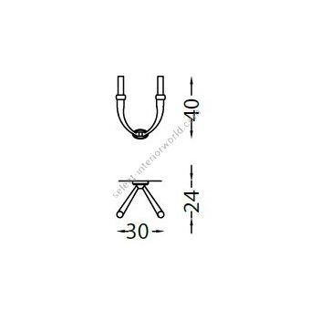 Il Paralume Marina / Wall Lamp with Horns Arm, Cristals and Pirex Candles 2071A2 / IL-2071A2