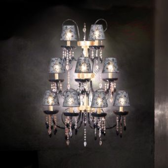 Patrizia Volpato / Wall Sconces / Intrecci Handcrafted Murano Glass Swarovski PV-2085-APP-5-7-9