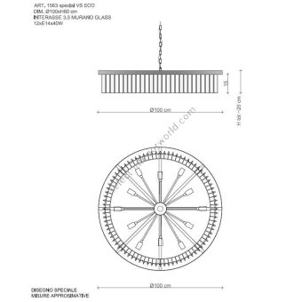 Il Paralume Marina / Chandelier / 2260CH12