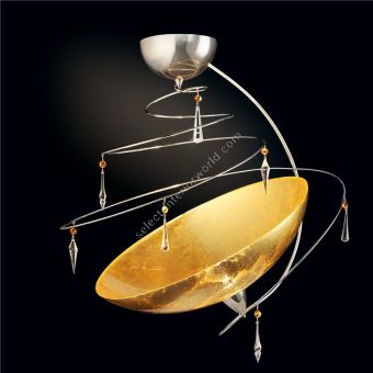 Patrizia Volpato / Chandeliers / Vertigo Handcrafted Swarovski Crystal 24 Karat Gold