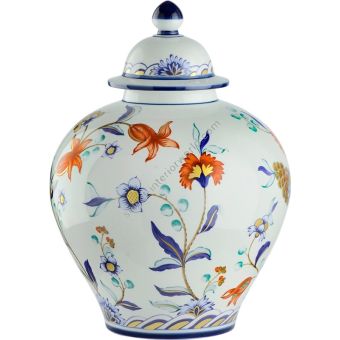 Le Porcellane / Vases with Lids / Potiche Fiori Policromo 6212 6211 6210