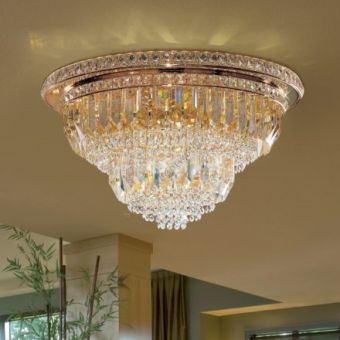 Patrizia Volpato / Semi-Flush Mounts / Cristalli Murano Glass 24 Karat Gold PV-7031-PL
