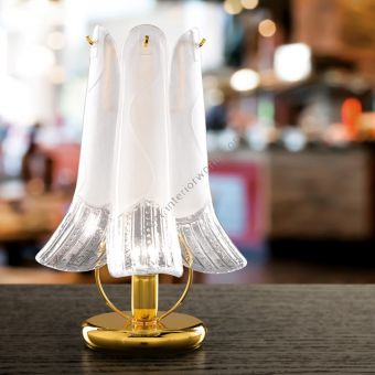 Patrizia Volpato / Table Lamps / Petali Handcrafted Murano Glass 24 Karat Gold
