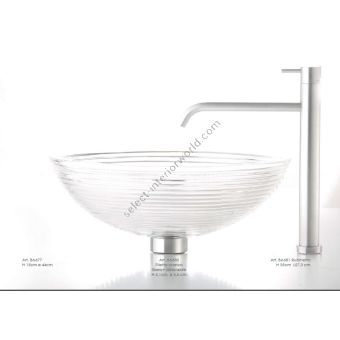 Il Paralume Marina / Washbasin handmade in clear Italian crystal / BA677