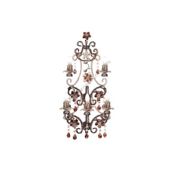 Mechini / Wall Lights / Murano Glass and Colored Pearl Banding A273/5