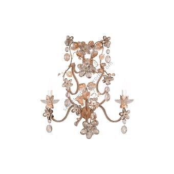Mechini / Wall Lights / Colored Bohemian Crystal & Clear Pearl Banding A296/2