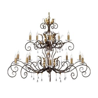 Elstead Lighting / Chandeliers / Amarilli 15 Bronze with Gold Patina