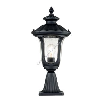 Elstead Lighting / Outdoor Pedestal Lights / Chicago 1 Small Lantern Textured Black
