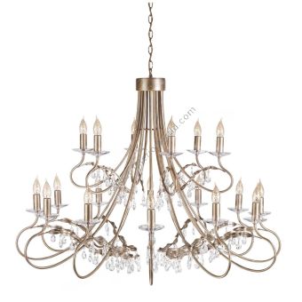 Elstead Lighting / Chandeliers / Christina 18 Silver & Gold Patina