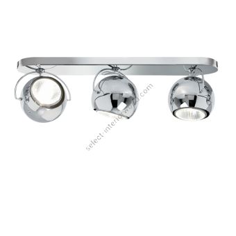 Fabbian / Spot Lighting / Beluga Steel D57 Wall & Ceiling 3 spots
