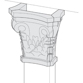 Arte Veneziana / Pilasters & Columns / Decorative Pilaster Capital CGC-GLF-013-CG11