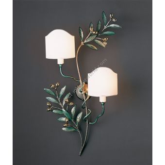 Officina Ciani / Wall Sconces / from Iron and Brass HL1095WA-2B Olivo