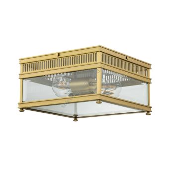 Elstead Lighting / Outdoor Ceiling Lights / Holborn Flush Brushed Brass