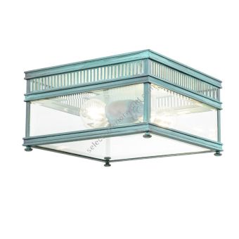 Elstead Lighting / Outdoor Ceiling Lights / Holborn Flush Verdigris