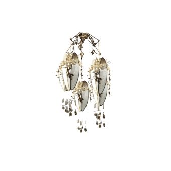 Mechini / Chandeliers / Clear Bohemian Crystal and Lamp Shades L-flute/5