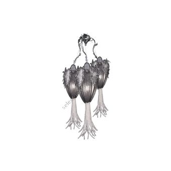 Mechini / Chandeliers / Clear Bohemian and Fabric Lampshade L-SCUDO/3 Black
