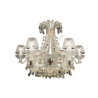 Mechini / Chandeliers / Colored Bohemian Crystal & Crystal Lampshades L310/12 Bis