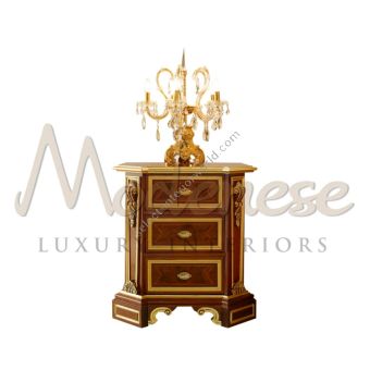 Modenese Luxury Interiors / Night Tables / Baroque 3-Drawers 15224