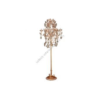 Mechini / Floor Lamps / Coloured Bohemian Crystal & Clear Pearl Banding PT296/5